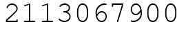 Число 2113067900.