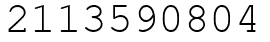 Число 2113590804.