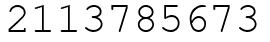 Число 2113785673.