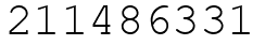 Число 211486331.