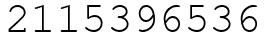 Число 2115396536.