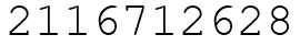 Число 2116712628.