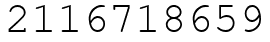 Число 2116718659.