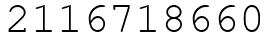 Число 2116718660.