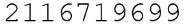 Число 2116719699.