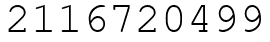 Число 2116720499.