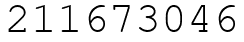 Число 211673046.