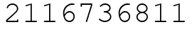 Число 2116736811.