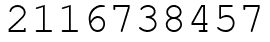 Число 2116738457.