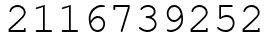 Число 2116739252.