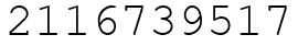 Число 2116739517.