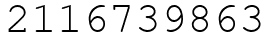 Число 2116739863.