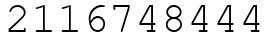 Число 2116748444.