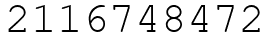 Число 2116748472.