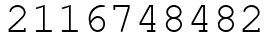 Число 2116748482.