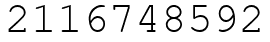 Число 2116748592.