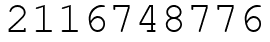 Число 2116748776.
