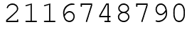 Число 2116748790.