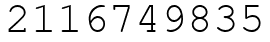 Число 2116749835.