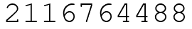 Число 2116764488.