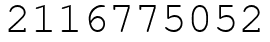 Число 2116775052.