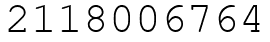 Число 2118006764.