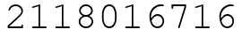 Число 2118016716.