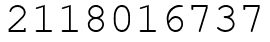 Число 2118016737.