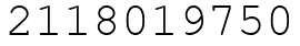 Число 2118019750.