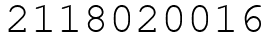 Число 2118020016.