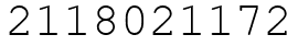 Число 2118021172.