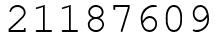 Число 21187609.
