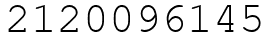 Число 2120096145.