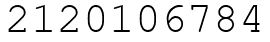 Число 2120106784.