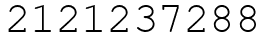 Число 2121237288.