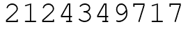 Число 2124349717.