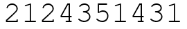 Число 2124351431.