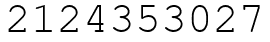 Число 2124353027.