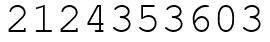 Число 2124353603.