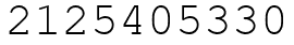 Число 2125405330.