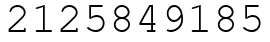 Число 2125849185.