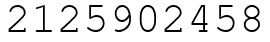 Число 2125902458.