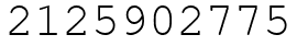 Число 2125902775.
