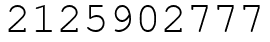 Число 2125902777.