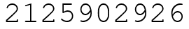 Число 2125902926.