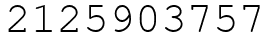 Число 2125903757.