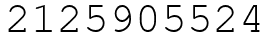 Число 2125905524.