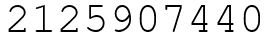 Число 2125907440.