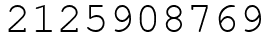 Число 2125908769.