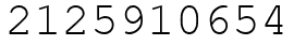 Число 2125910654.